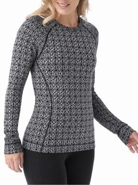 Smartwool Woman Merino Thermal Base Layer Long Sleeve Top MEDIUM Outdoor Cozy